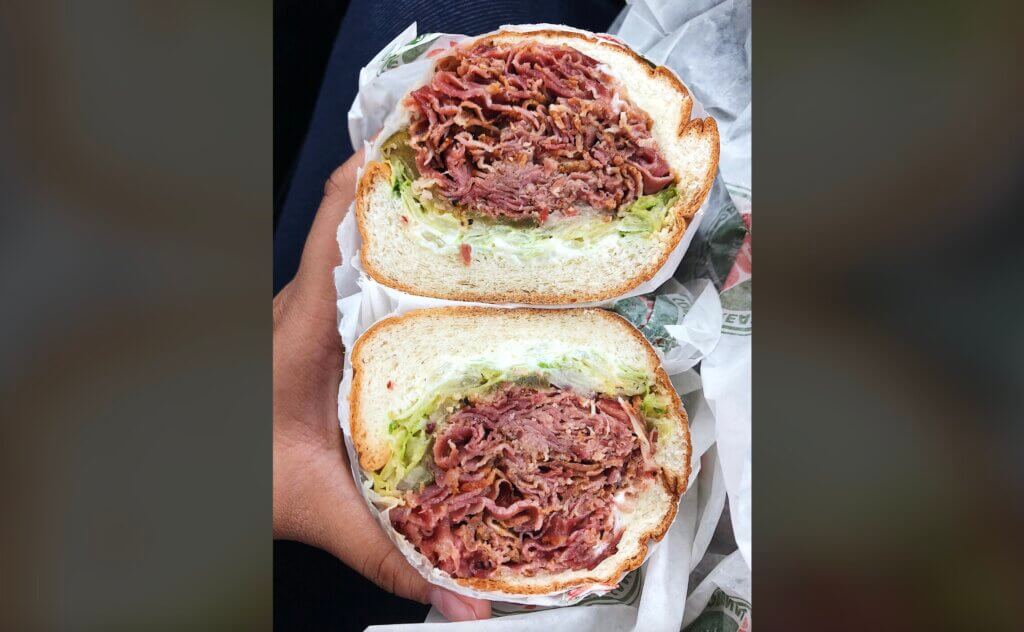 Togo's pastrami sandwich